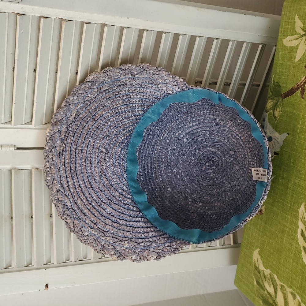 A H C HAT JOCKEY CAP LONG BILL 100% NATURAL STRAW LAP WEAVE - Picture 4 of 8